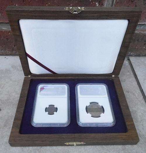 2 SLAB AMERICAN WALNUT DISPLAY CASE