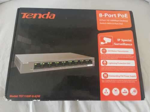 Tenda 9 Port with 8 Port PoE 58W Desktop Switch