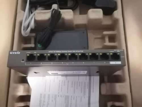 Tenda 9 Port with 8 Port PoE 58W Desktop Switch