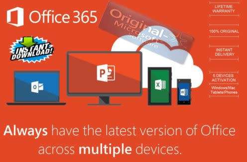 MICROSOFT OFFICE 365 PRO PLUS - 5 DEVICES - 5TB ONEDRIVE - MULTILANGUAGE