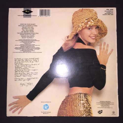 Kylie Minogue - Enjoy Yourself (LP) Vinyl Record (2nd Album)