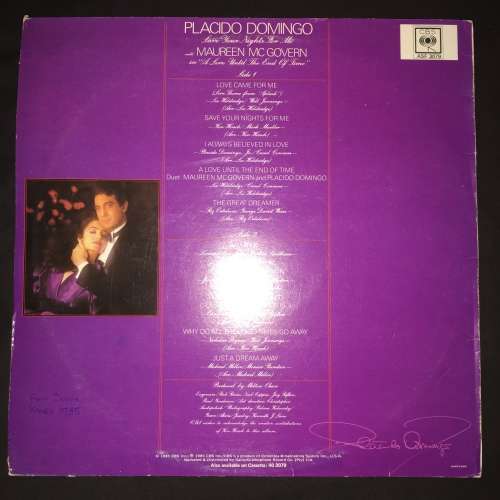 Placido Domingo - Save Your Nights For Me (LP) Vinyl Record
