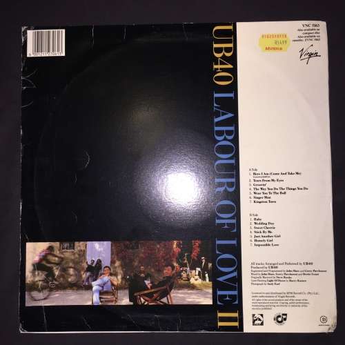 UB40 - Labour Of Love II (LP) Vinyl Record (9th Album)