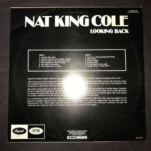 Nat King Cole - Looking Back (LP) Vinyl Record