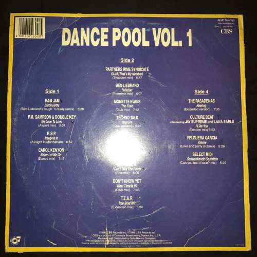 Various - Dance Pool Vol. 1 (LP) Vinyl Record DOUBLE ALBUM