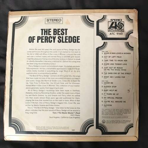 Percy Sledge - The Best of Percy Sledge (LP) Vinyl Record