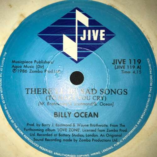Billy Ocean - There'll Be Sad Songs (To Make You Cry) (7", Single) 45RPM