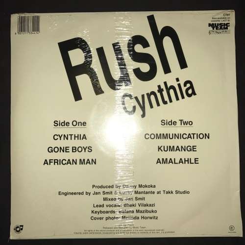 Rush - Cynthia (LP) Vinyl Record (SEALED)