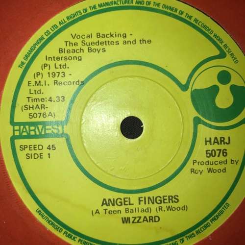 Wizzard - Angel Fingers (A Teen Ballad) (7", Single) 45RPM