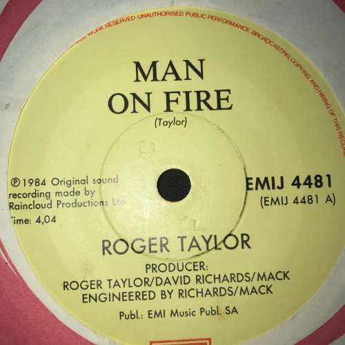 Roger Taylor - Man On Fire (7", Single) 45RPM