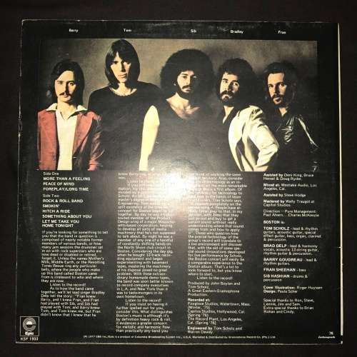 Boston - Boston (LP) Vinyl Record (1st Album)