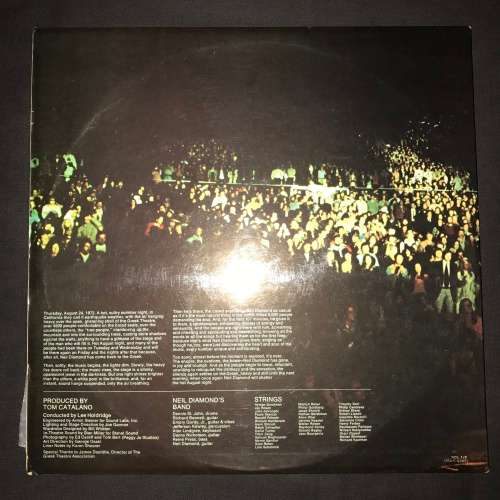 Neil Diamond - Hot August Night (LP) Vinyl Record DOUBLE ALBUM