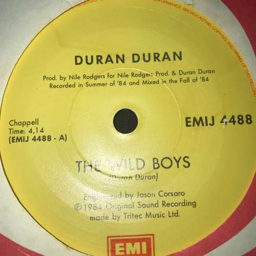 Duran Duran - The Wild Boys (7", Single) 45RPM