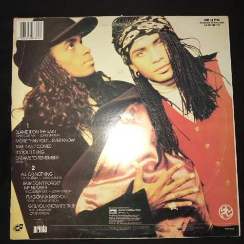 Milli Vanilli - All Or Nothing - The U.S. Remix Album (LP) Vinyl Record