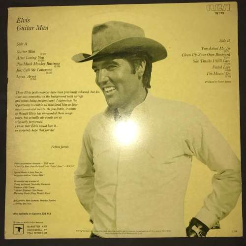 Elvis Presley - Guitar Man (LP) Vinyl Record