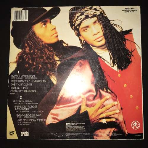 Milli Vanilli - All Or Nothing - The U.S. Remix Album (LP) Vinyl Record