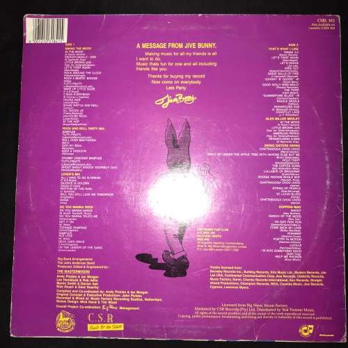 Jive Bunny And The Mastermixers - The Album (LP) Vinyl Record (1st Album)
