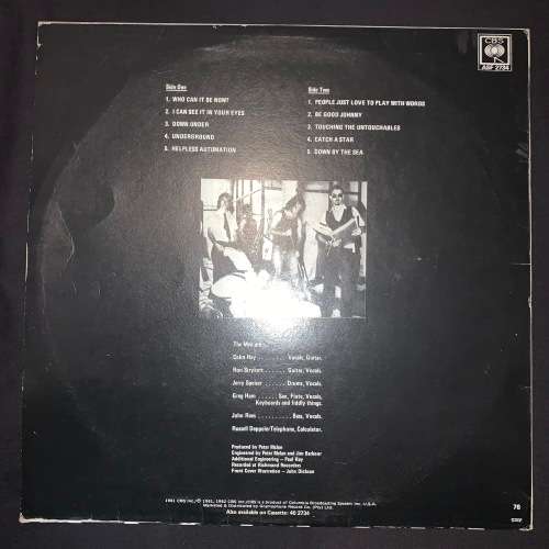 Men at Work - Business As Usual (LP) Vinyl Record (1st Album)