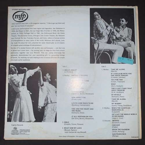 Liza Minnelli and Judy Garland - Last Performance (LP) Vinyl Record