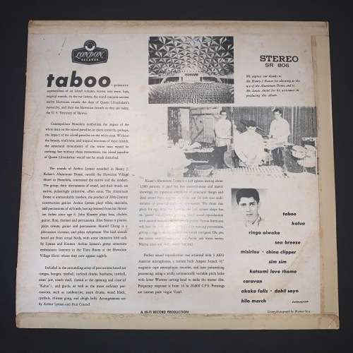 Arthur Lyman - Taboo (LP) Vinyl Record