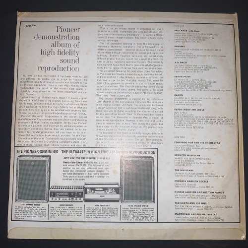 Various - Decca Stereo Sampler Album 1966 (Pioneer System Demo Album) (LP) Vinyl Record