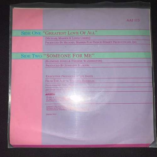 Whitney Houston - Greatest Love Of All (7", Single) 45RPM Vinyl Record