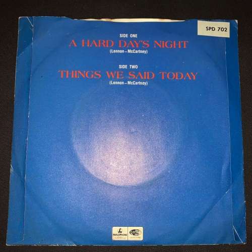 The Beatles - A Hard Day's Night / Things We Said Today (7" Single) 45RPM Vinyl Record
