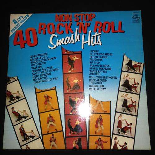 Various - 40 Non-Stop Rock N Roll Smash Hits (LP) Vinyl Record DOUBLE ALBUM