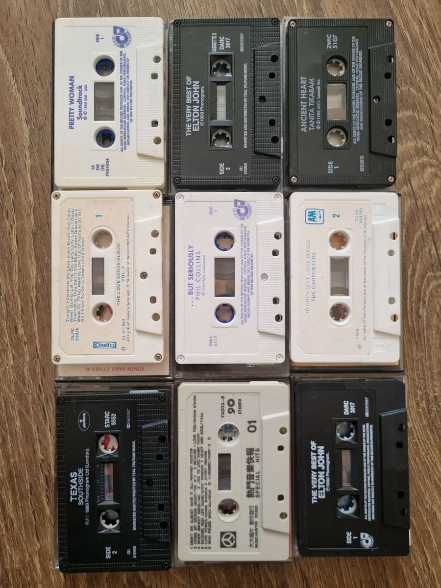 Four Track tapes (x9) - studio recorded