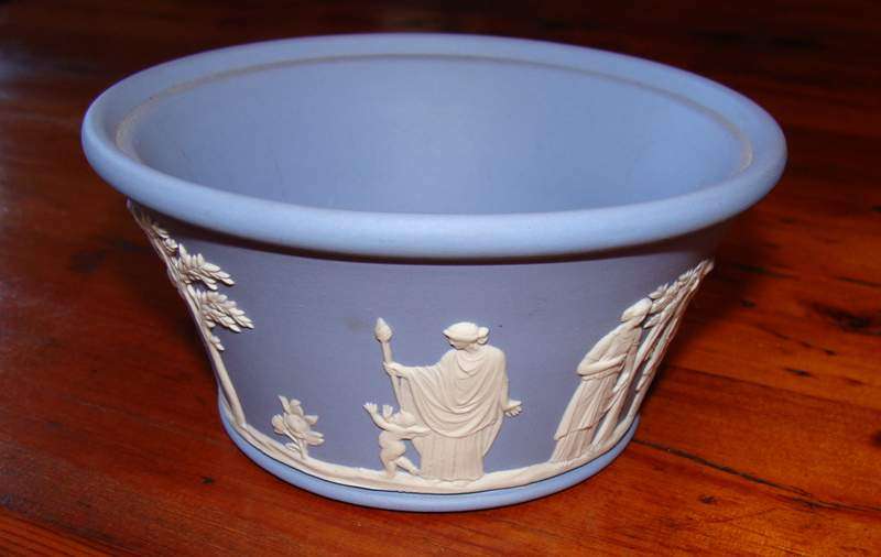 Wedgwood Blue Pot Plant Holder. This one is 12.5 in diameter and 6cm in height.