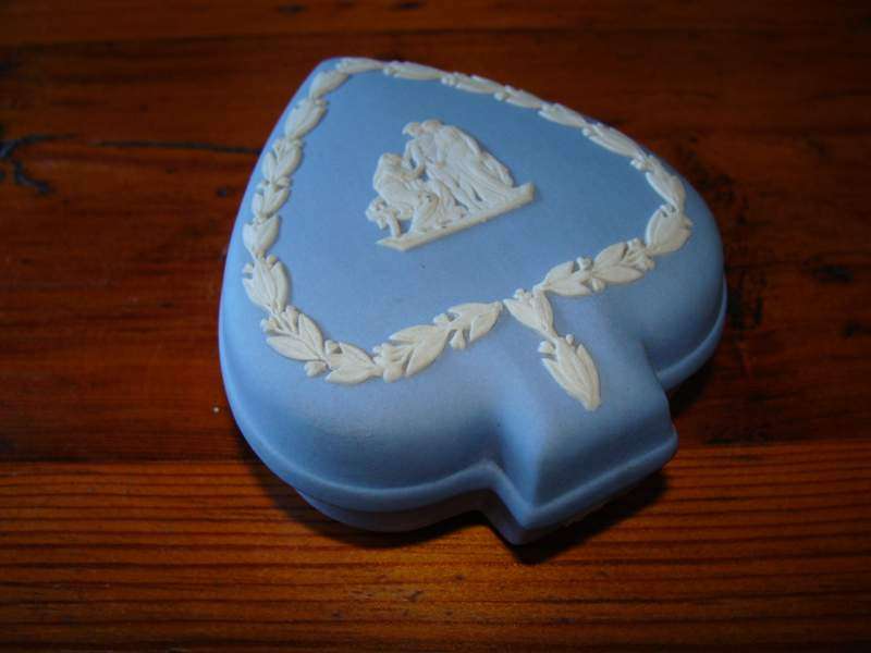 Wedgwood Blue Mini Spade Trinket Box