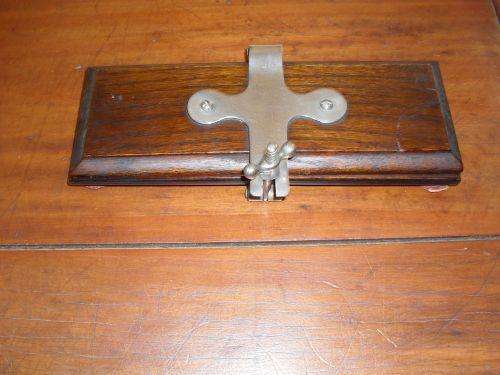 Antique Unusual Oak Tie Press. Shefield England.