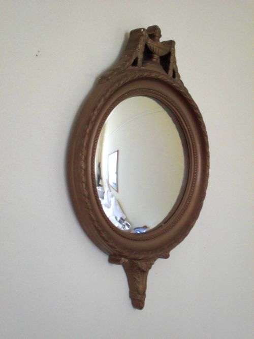 Exquisite 1930's Convex Mirror in the original old Gold Frame.