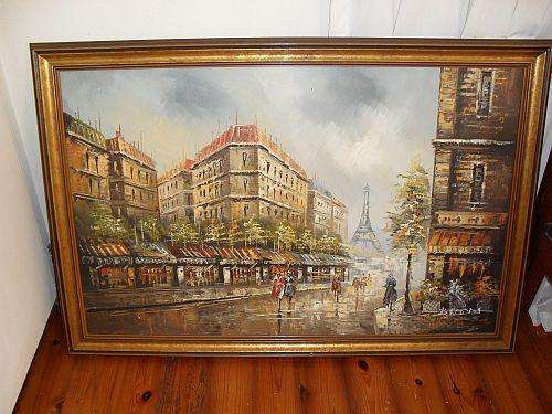 Original Oil Painting of Paris.
