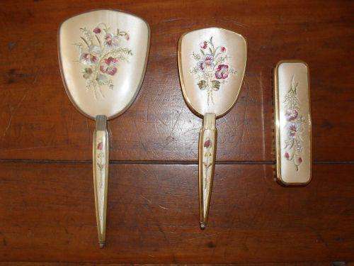 Beautiful Antique Three Piece Brush Set