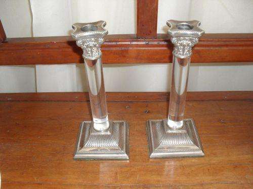 Beautiful Pair of silver Plated Candle Sticks.