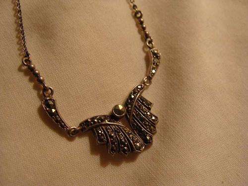 Silver Necklace Margazite