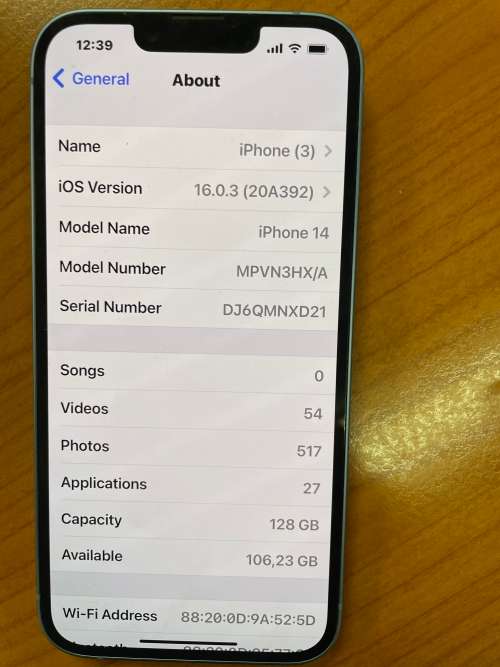 iPhone 14 128gb Blue