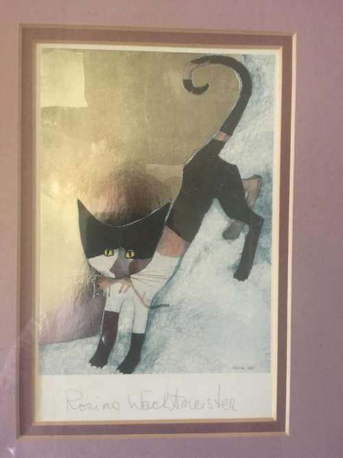Stunning Rosina Wachtmeister foiled cat print