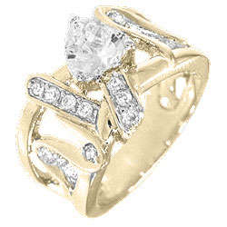 **Beautiful Engagement Ring cz..gp ring**