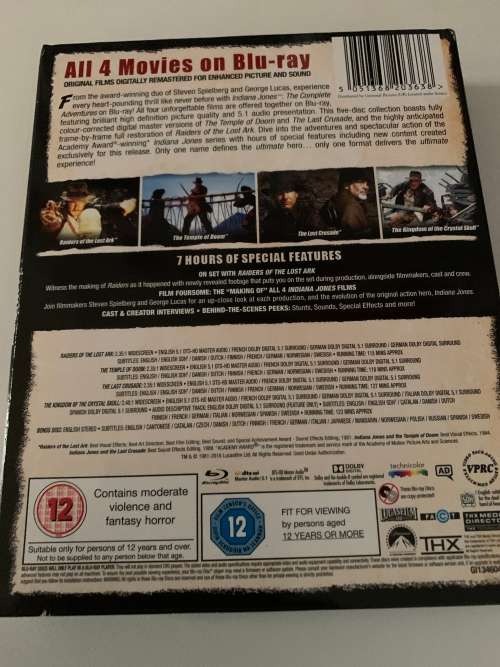 Indiana Jones The Complete Adventures Blu Ray