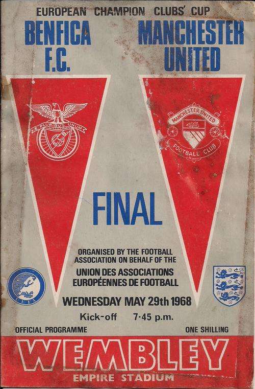 Benfica v Manchester United European Cup Final 29 May 1968