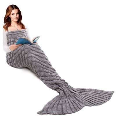 Pleated Mermaid Tail Blanket