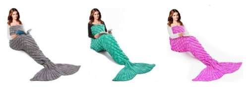 Pleated Mermaid Tail Blanket