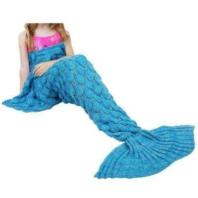 Pleated Mermaid Tail Blanket For Kids