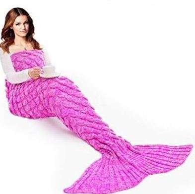 Pleated Mermaid Tail Blanket