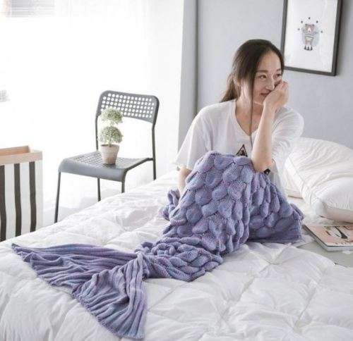 Pleated Mermaid Tail Blanket