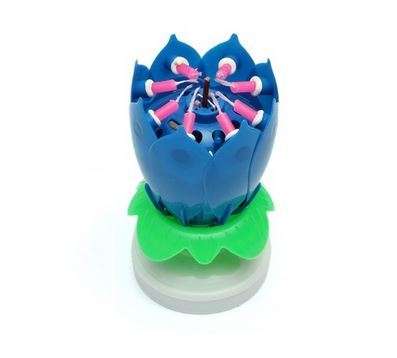 Musical Flower Rotating Birthday Candles - Multi Color