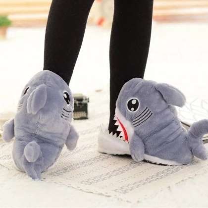 Shark Plush Slippers