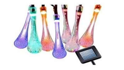 30 LED Raindrop Lights | Solar Powered